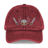 Revelation 1:14-20 Christian Distressed Vintage Hat EternalChristianTees Maroon OSFA